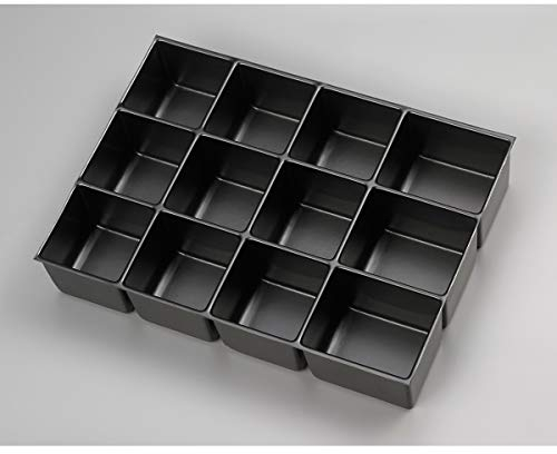 BISLEY MultiDrawer Schubladeneinsatz A3 12 Fächer für A3 Schubladen H 87 mm, Metall, 800 Kunststoff, 42.5 x 31 x 8.3 cm