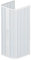 ROLLPLAST PINTO 3-seitige PVC Duschkabine 90x90 mit zentraler Öffnung, Modell Ariete