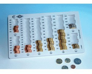 Wedo Münzzählbrett Hartgeldeinsatz lichtgrau
