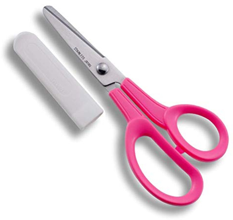 CANARY Safe Blunt Tips Scissors for Kids 6 inches First Preschool Learning Japanese Scissors Pink