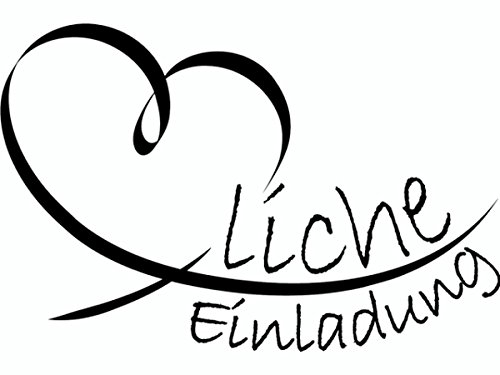 Knorr Prandell 211800370 Knorr prandell 211800370 Stempel aus Holz (Einladung) Motivgröße 6,5 x 4,3 cm , Motiv: Herzliche Einladung