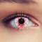 DESIGNLENSES, Blutig weiße farbige Halloween Kostüm Kontaktlinsen, 1 Paar (2 Stück),weiche weiß rote Zombie Farblinsen ohne Stärke, Blood Splash
