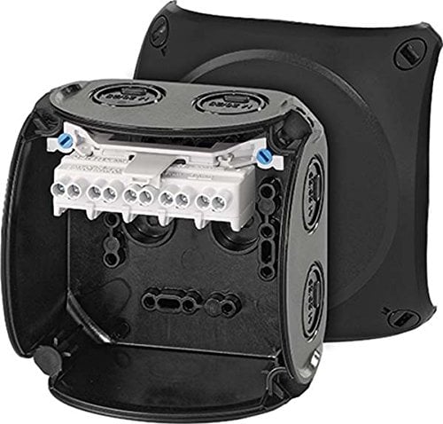 Hensel KF 0404 B Kabelabzweigkasten 1,5-4 qmm 6 qmm 1phasig, 5polig, schwarz