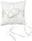 SupplyEU Schöne Ringkissen 15cmx15cm Vintage Blume Schnalle mit Satinband für Hochzeit Weiß