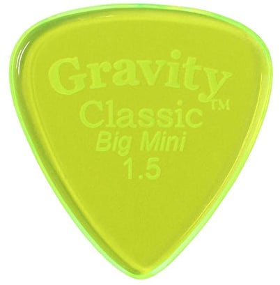 Gravity Picks Classic Guitar Pick - 1.5mm Fluorescent Green - Polished