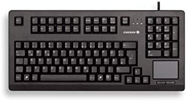 CHERRY G80-11900, Compact Mechanical Keyboard with Numpad, Touchpad & 2 Mouse Buttons, UK Layout (QWERTY), USB Connection, MX BLACK Switches, Black