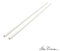 Baguettes pour Diabolo - Mister Babache - Devil 12 mm - Silicone - la Paire Blanc