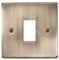 ElekTek Brushed Antique Brass Effect Plated Single Modern Light Switch Metal Cover Plate Conversion - No Wiring or Switch Removal Necessary