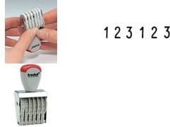 trodat Ziffernstempel, 6-stellig, Abdruckmaáe: 9 x 41 mm