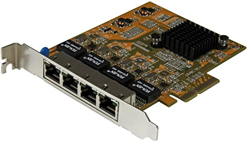 StarTech.com 4 Port PCIe Gigabit Netzwerkkarte, Quad Port PCI Express GbE NIC