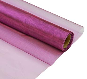 Creativery 9m Rolle Organza 36cm (Pflaume 473) // Tischläufer Deko Stoff Band Hochzeit Tisch Schleifenband Floristik