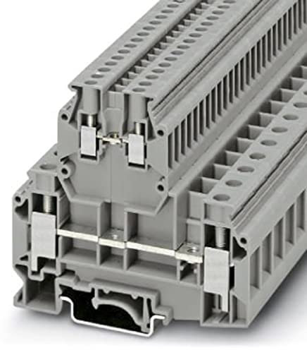 PHOENIX CONTACT UKKB 10/2,5 Doppelstockklemme, Schraubanschluss, 0.5 mm² - 16 mm² Querschnitt, 20 - 6 AWG, 10.2 mm Breite, Grau, 50 Stück