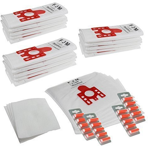 Vacspare Deluxe FJM Type Microfibre Dust Bags for Miele S300 Series Vacuum Cleaners + Vacuum Fresheners (Pack of 20)