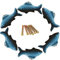FBSHOP(TM) 6pcs Blau Schön Fisch Form Keramik Türknauf /MöbelKnopf /Möbelgriffe für Küche Schränke, Kleiderschrank, Kommode, Schublade,Schranktür Schlafzimmer und Badezimmer KinderZimmer Dekor etc.