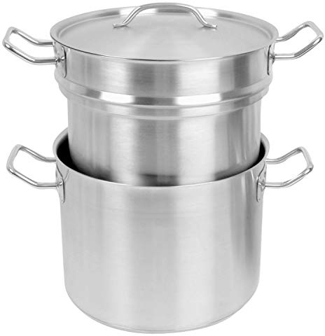 Thunder Group 20 quart 18/8 stainless steel double boiler (3 pcs set), comes in each