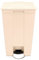 Rubbermaid Commercial 23gal HDPE Step On Mobile Trash Can - Beige