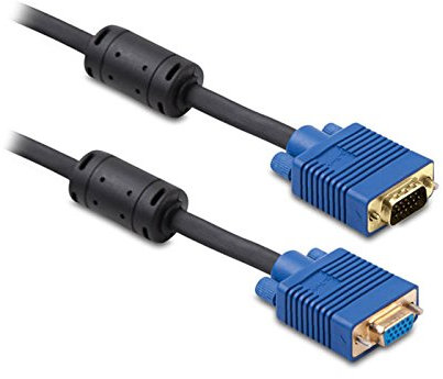 S-Link SLX-187 câble VGA 5 m (D-Sub) Noir, Bleu - Câbles VGA (5 m, VGA (D-Sub), VGA (D-Sub), Noir, Bleu, Male connector/Female connector)