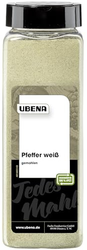 Ubena Pfeffer weiß Gemahlen 600 g, 1er Pack (1 x 0.6 kg) | Für Großverbraucher, Gastronomie und Restaurants