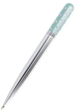 Online 𝗢𝗡𝗟𝗜𝗡𝗘 Crystal Pen Kugelschreiber mit funkelnden Strass-Steinen in Türkis, eleganter Stift in Geschenkbox, mit internationale Großraummine, schwarzschreibend, Geschenkidee