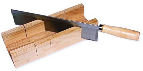 VERTO Mitre Box + Back Saw, Ideal for 90° & 45° Cuts, 250mm Blade Length