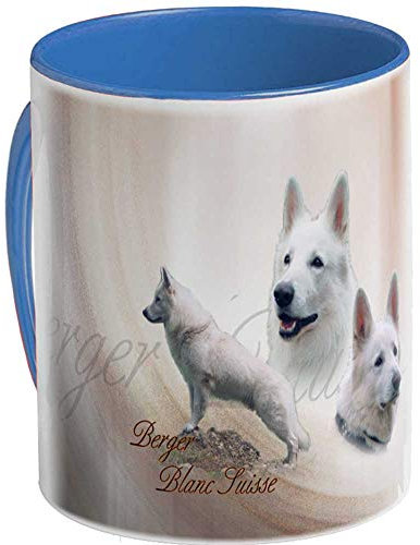Tassen (B) Bleu Hund White Shepherd