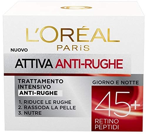 L'ORÉAL Crema Viso Donna Antirughe Intensiva Giorno, 50 ml, Confezione da 1