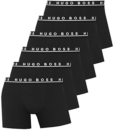 BOSS Hugo Herren Boxershorts Unterhosen Boxer Brief 50325404 6er Pack, XL, Black (-001)