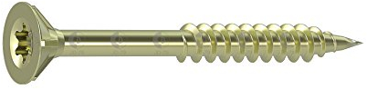 Dresselhaus 0/1137/021/6,0/120/ /03 JD-79-Universalschraube mit Senkkopf und Fräsrippen, I-Stern und Teilgewinde, galvanisch verzinkt gelb chromatiert, 6 x 120 mm, 6 x 120, 100 Stück
