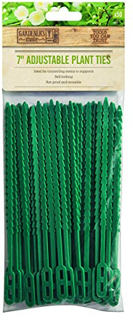 Gardman Adjustable Plant Ties 50 pack, Black
