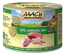 Mac's Katzenfutter getreidefrei Ente, Kaninchen, Rind, 200g