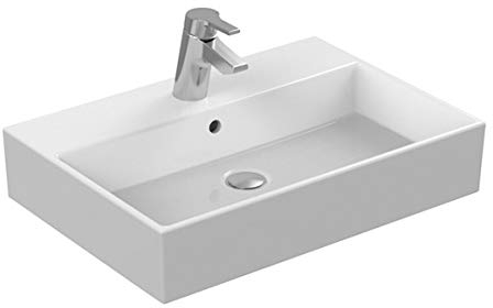 Ideal Standard Waschtisch K0777MA, weiß Ideal Plus, B: 500, T: 420, 1 Hahnloch mittig durchgestochen, mit Überlauf