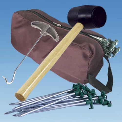 PENNINE Tent Peg Camping Kit - 20 Rock pegs - Mallet - Extractor - Carry bag