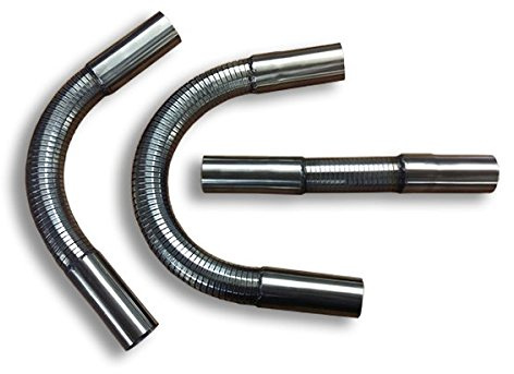 Polylock Tuyau d'échappement flexible en acier inoxydable avec embouts T304 63,5 x 500 mm