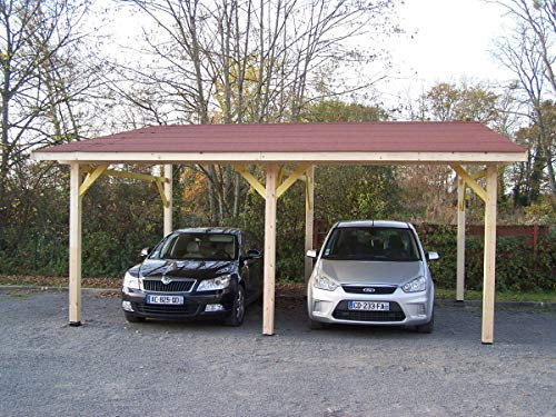 Carport 22.85m² Bois Naturel - AV4563BM