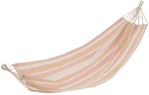 J-Line HÄNGEMATTE Streifen Baumwolle/Polyester WEIß/BEIGE/ROSA