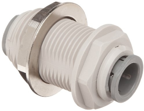 John Guest Acetal Copolimero Tubo Raccordo Paratia, 3/8 Tubo OD (confezione da 10)