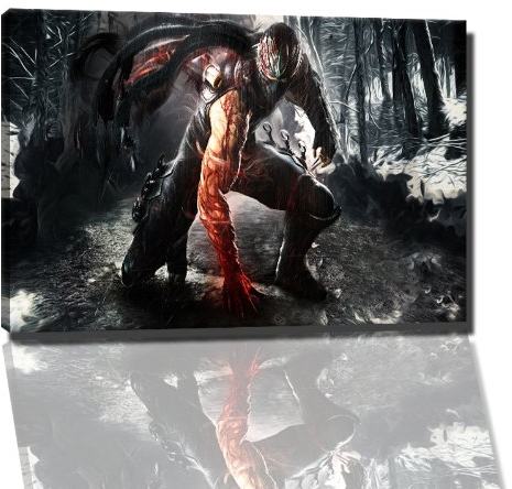 ryu hayabusa ninja gaiden 3 Bild auf Leinwand -- 60x40 cm fertig gerahmte Kunstdruckbilder als Wandbild - Billiger als Ölbild oder Gemälde - KEIN Poster oder Plakat