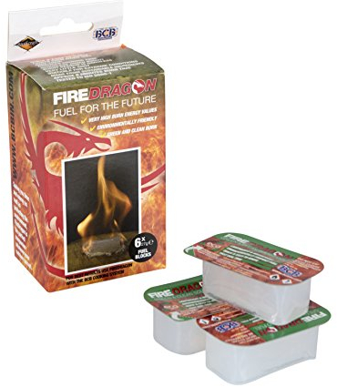 BCB Fire Dragon Green and Clean Solid Fuel - White, 6 x 27 g