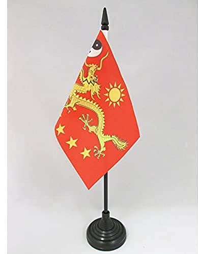 AZ FLAG - Tischflagge Kaiserliches China Neu - 15x10 cm - Chinesische Tischfahne 10 x 15 Cm - Flaggen