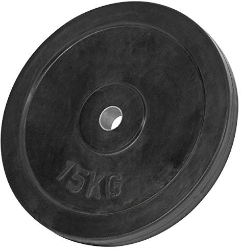 Sport-Tec Hantelscheibe mit Gummiüberzug, Hantel, Gewichte, Stück: 15 kg