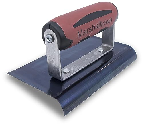 Marshalltown Llana de Borde Extremo Curvo, R 10mm, L 13mm, con Mango DuraSoft, de Acero Azul, Dimensiones: 152x102 mm