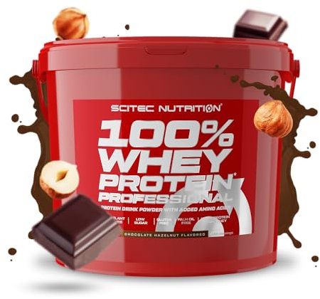 Scitec Nutrition 100% Whey Protein Professional - Potenziato con aminoacidi extra ed enzimi digestivi - Senza glutine - Senza olio di palma, 5 kg, Cioccolato e Nocciola