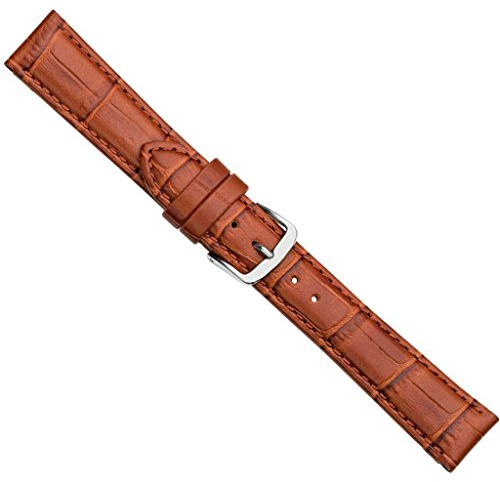 Herzog Louisiana Print XL-Überlänge Uhrenarmband Kalbsleder Braun 23961S, Stegbreite:20mm