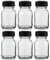 Weithalsflaschen 6 x 50ml Klarglas inkl. Schraubverschluss mit Dichtungsscheibe - Schraubgläser, Allzweckgläser, Haushaltsgläser - Mittelgroß, Schlicht