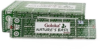 Goloka Natures Basil Räucherstäbchen, Box mit 12 Stück
