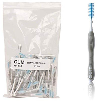 GUM TRAV-LER Lot de 50 brosses interdentaires ISO 6 Gris 2 mm