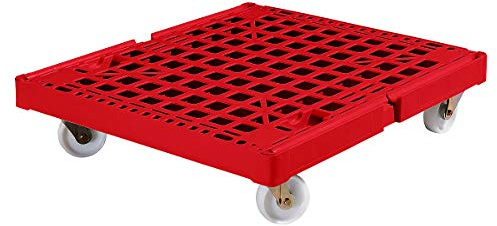 E.S.B. Transportroller XL - Tragfähigkeit 500 kg, LxBxH 810 x 720 x 195 mm, feuerrot