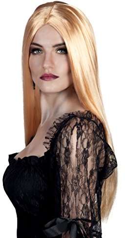 Langhaar-Perücke,86086 blond -Mittelscheitel-Perücke-lang-