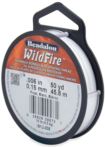 Beadalon 161U-008 Wildfire Break Strength 10 lb / 4.5 kg, Frost, 0.006 in / 50 yd