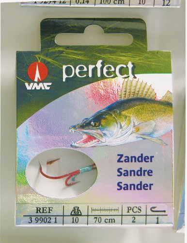 VMC Perfect Zander Ryderhaken Kevlar Zanderhaken Zwillingshaken , Hakengröße : 1